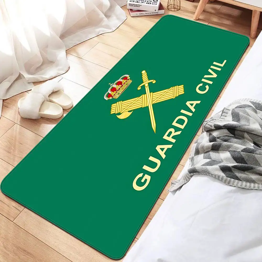 S-Spanish C-Civil G-Guard Floor Mat Anti-slip Absorb Water Long Strip Cushion Bedroon Mat Alfombra