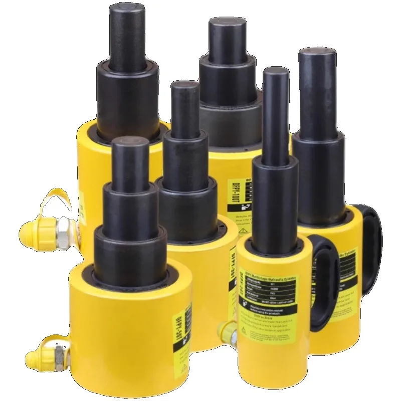 

Multi Stage Electric Hydraulic Jack 20T 30T 50T Ultra Thin Separate Oil Cylinder For Heavy Pulling Tensioning Lifting Equipment