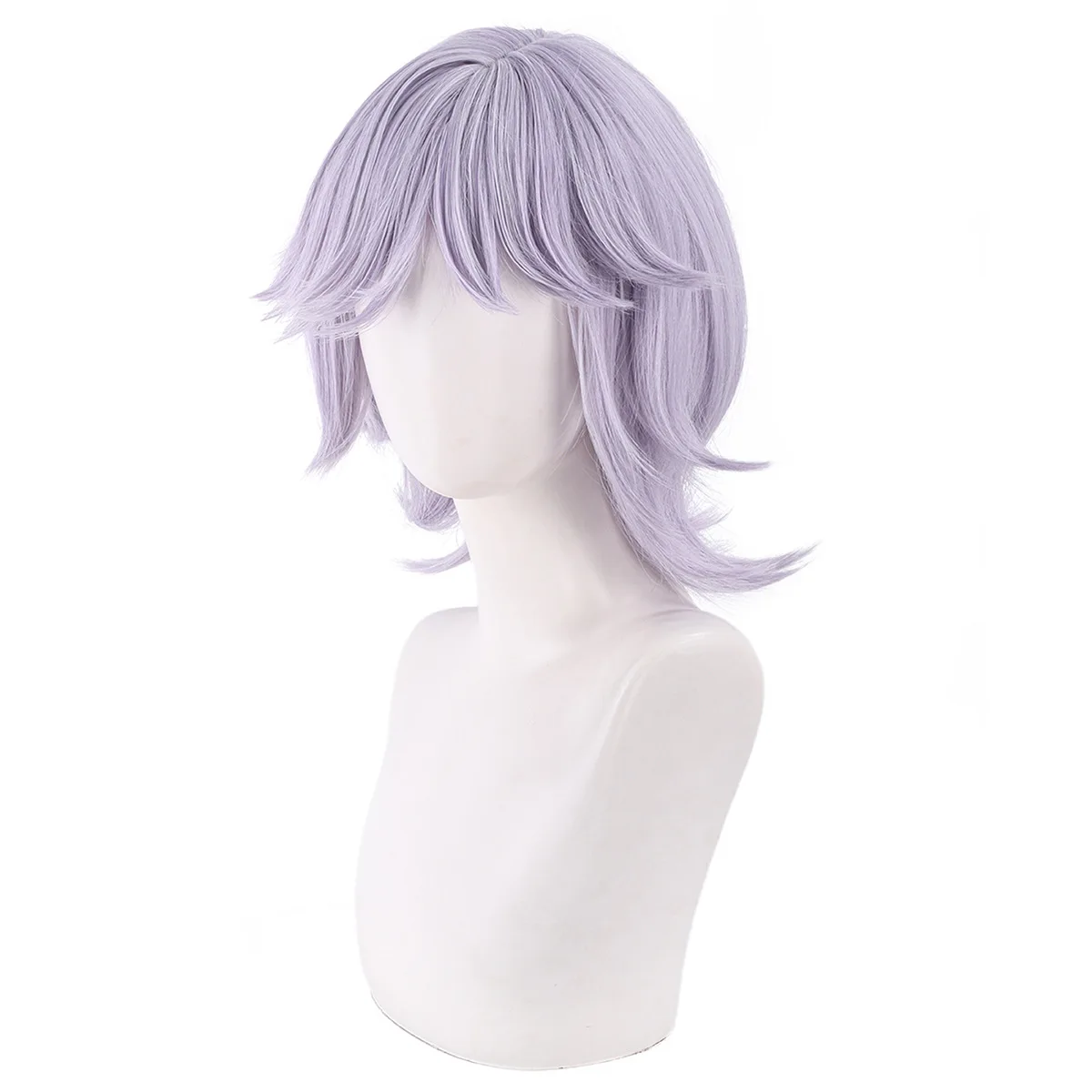 Kpop Demon Hunter Saga Boy Mystery Cosplay perruque lumière lavande violet cheveux pour Halloween