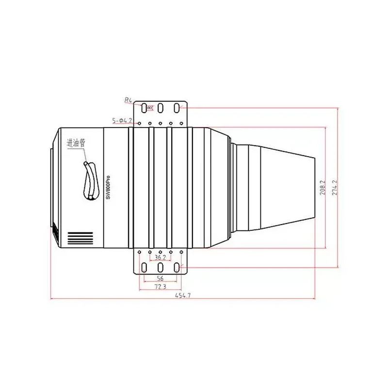 SW800pro 80kg Brushless Turbojet Engine Fuel One Button Start Scientific Experiment