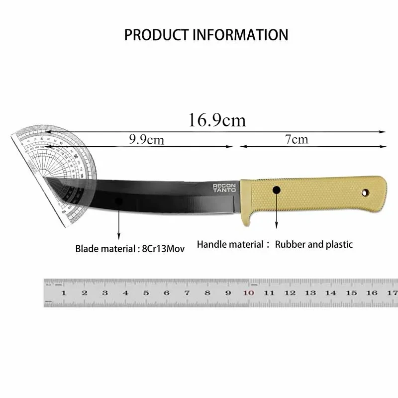 NEW Scout Samurai sword Outdoor Sword Tactical Hunting Hiking Camping Survival Rescue multi-purpose EDC portable straight sword