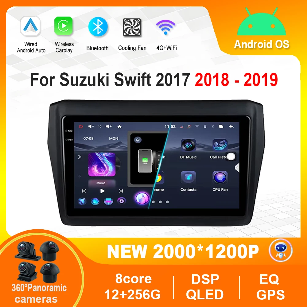 

for Suzuki Swift 2017 2018 - 2019 GPS Navigation Bluetooth 4G WiFi GPS Navigation Android Auto Car Video Multimedia Player