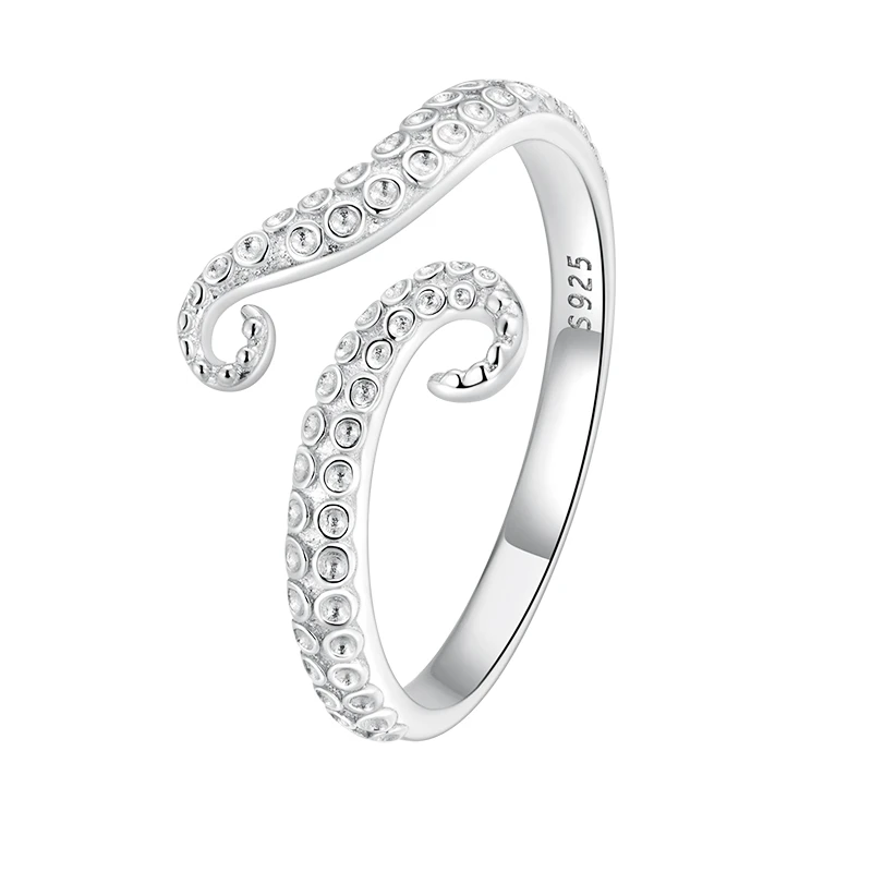 Women's 925 Sterling Silver Ocean Animal Stackable Rings