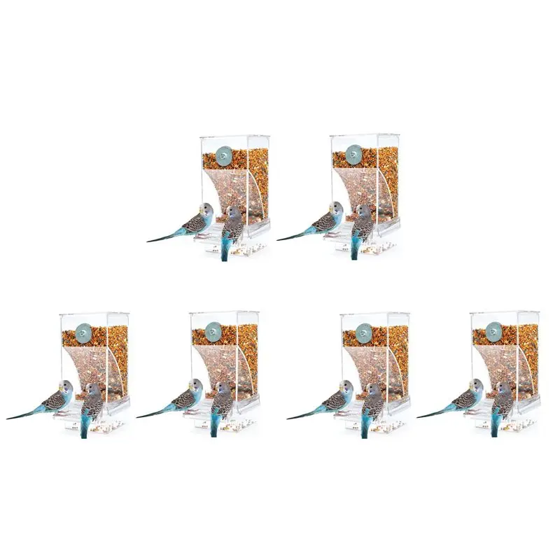 ab46-6-pcs-bird-feeders-bird-feeding-cage-transparent-parakeet-seed-container-food-feeder