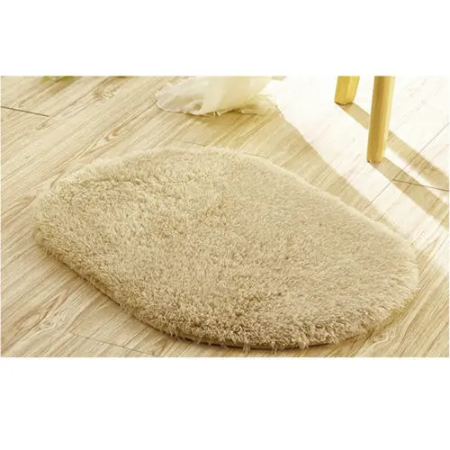Bath Mats Oval Cashmere Bath Bathroom Bedroom Floor Mat Carpet Living Room Shower Rug Non-Slip Water Absorption Cleaning Tools