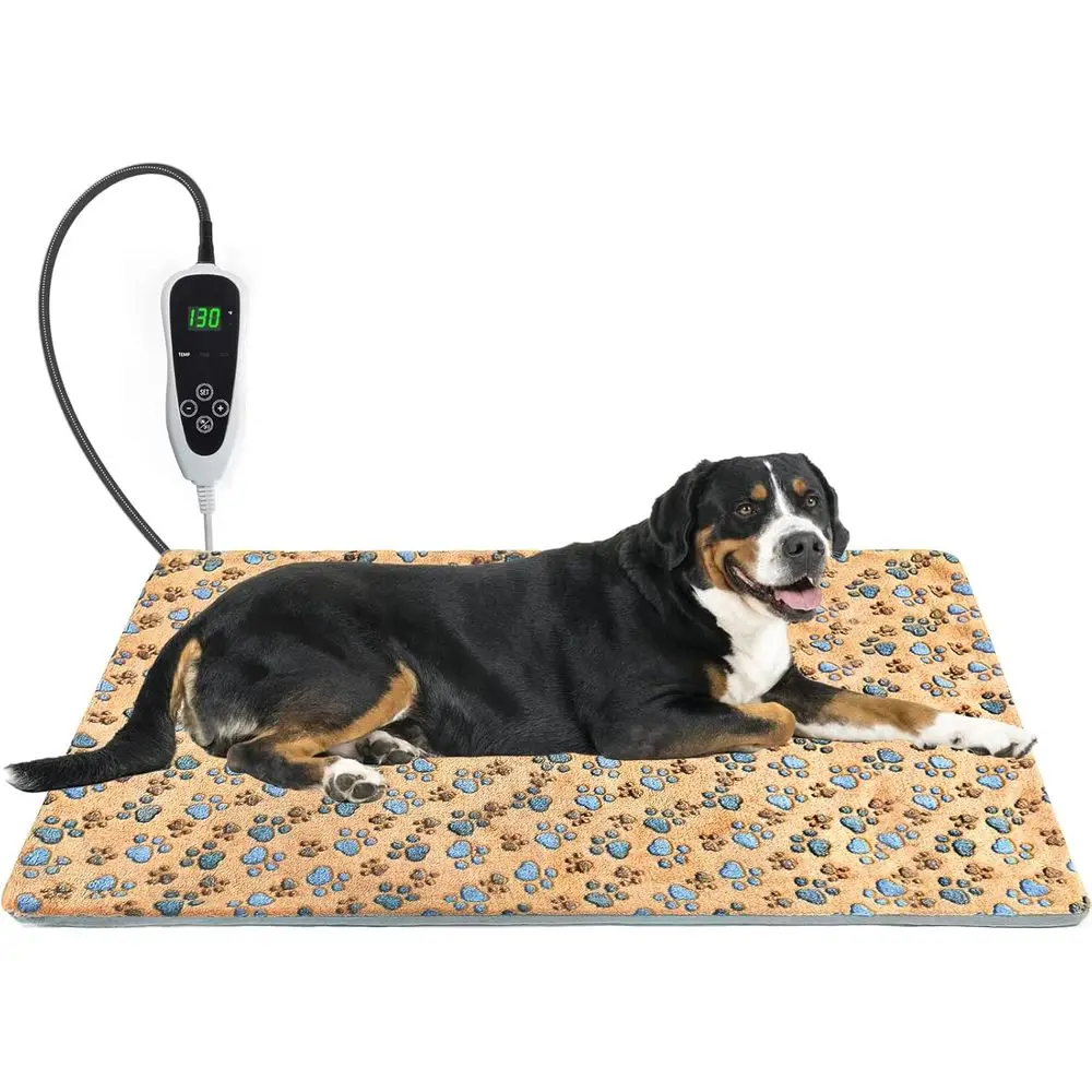 

Огромный водонепроницаемый коврик для обогрева собак из ПВХ, 47×30 дюймов, с умным термостатом для утепленного домика для собак, усиленный дизайн