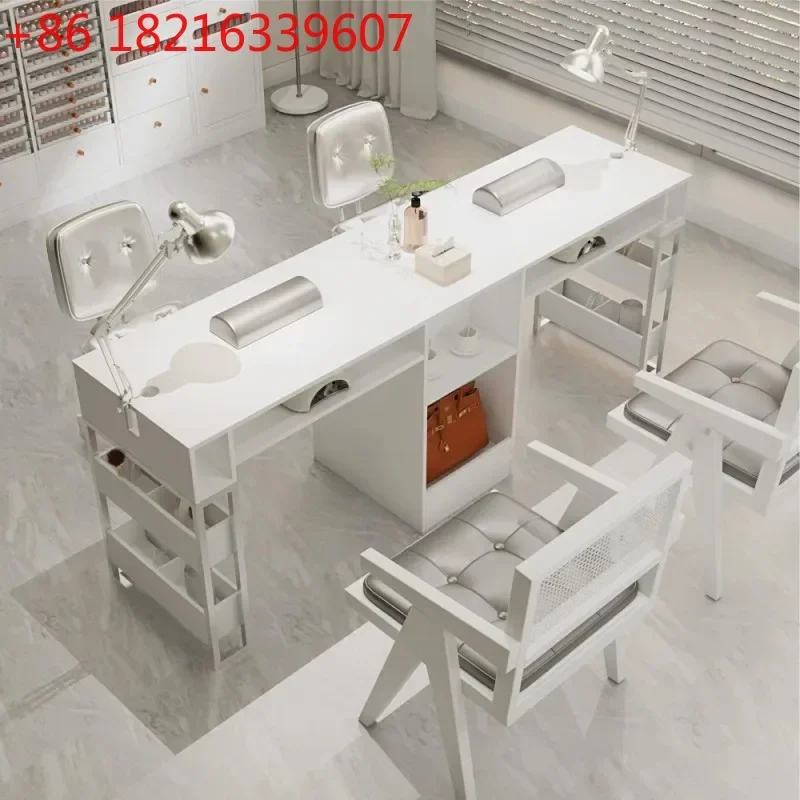 YAO White Premium Nail Table Beauty Professional Modern Multifunction Nail Desk With Drawers Design Table De Manucure Nail Furni