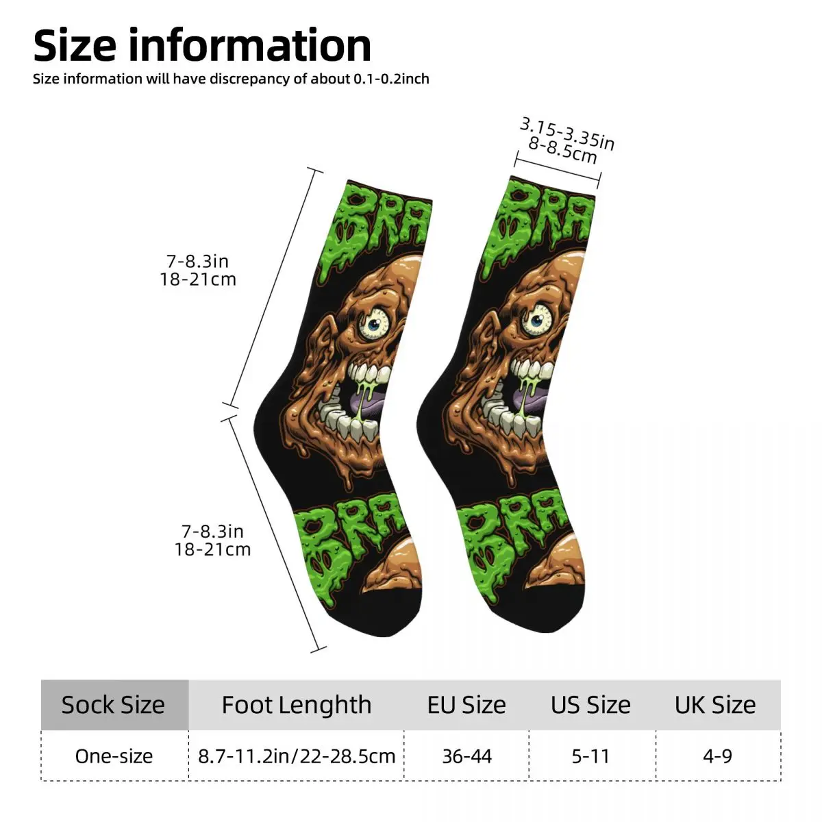 Happy Funny Fan Męskie skarpetki Retro Harajuku R-Return Of The Living Dead Street Style Novelty Casual Crew Crazy Sock Gift Printed