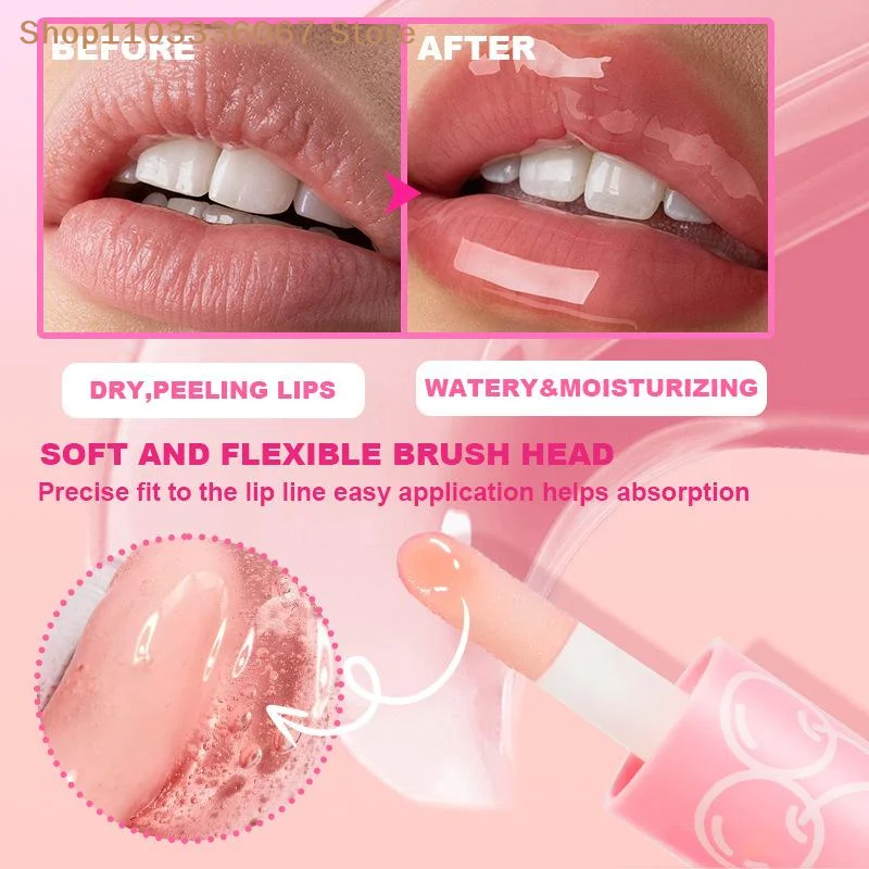 [M] 1Pz BSIMONE Olio per Labbra Lucidalabbra Idratante Aromatizzato alla Frutta Volumizzante Non Appiccicoso Lunga Durata Riparatore Primer Balsamo Labbra Cosmetico