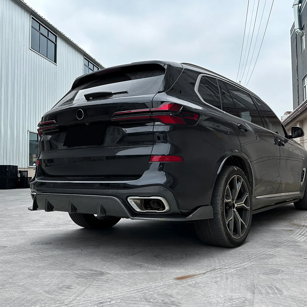 

For BMW X5 G05 M Sport 2019-2026 Black Warrior Style Rear Diffuser Corner Lip Spoiler Gloss Black