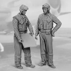 1/32 Die Cast Resin Figure Model Assembly Kit  US NAVY pilots 1940-45 Resin Soldier DIY Kit Needs Assembly Unpainted