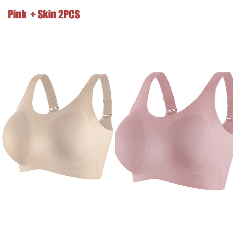 Woman Summer Laser Cut Seamless Wireless Push Up Bra Basic Crop Top Por Mayor Padded Women Brassier Ice Silk Seamless Bra image 4