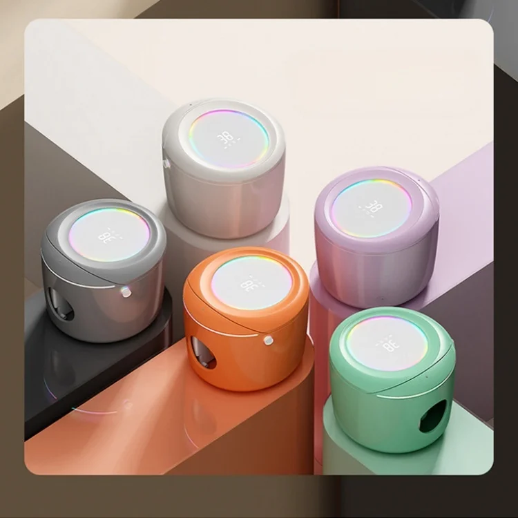 js-New Save Space Floor Mounted Mini Column Round Shape Smart Toilet Intelligent Water Closet Bathroom Automatic Smart Toilets！