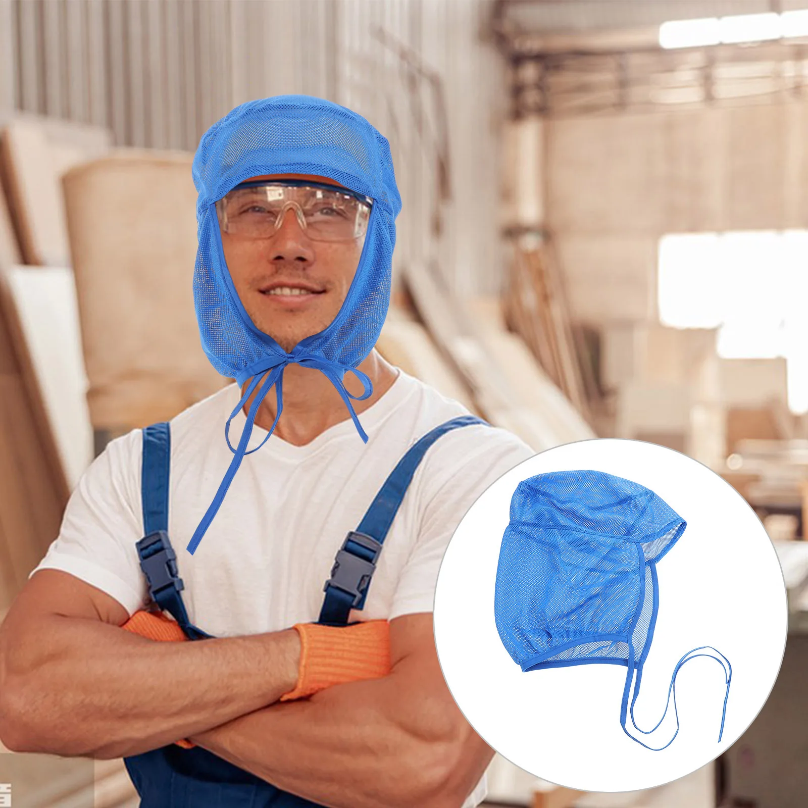 

Breathable Workshop Cap Adjustable Fit for All Sizes Reusable Safety Hat for Use Men Women Washable Hair