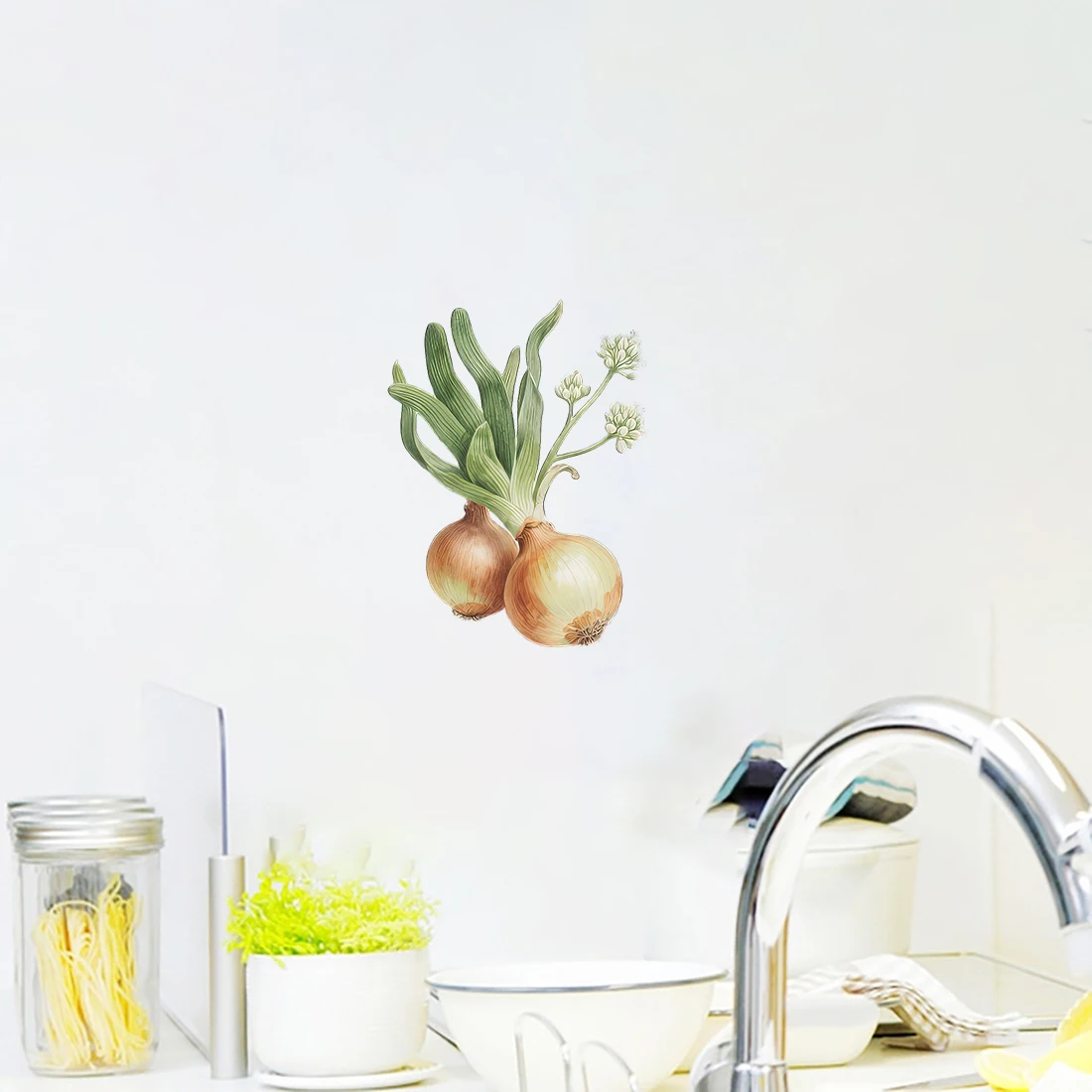 Three Ratels CFN134 Onion Art Wall Stickers for Home Decoration Kitchen Stickers