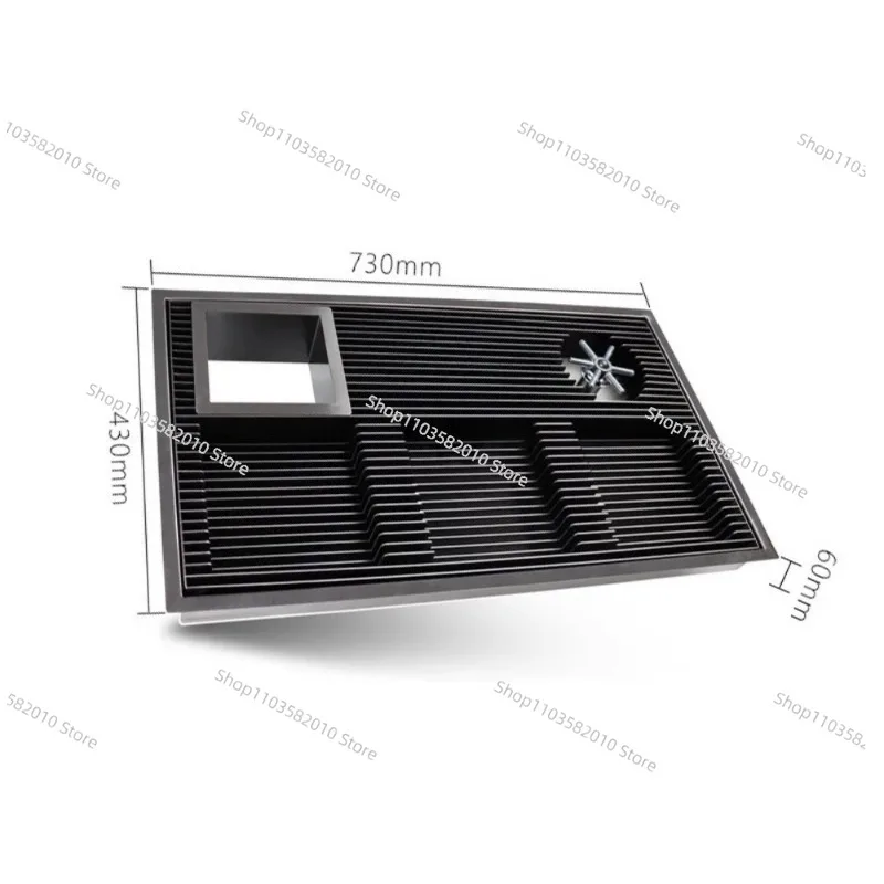 Durable Stainless Steel Built In Cup Washing Device For Milk Tea Coffee Hand Pour Workstation