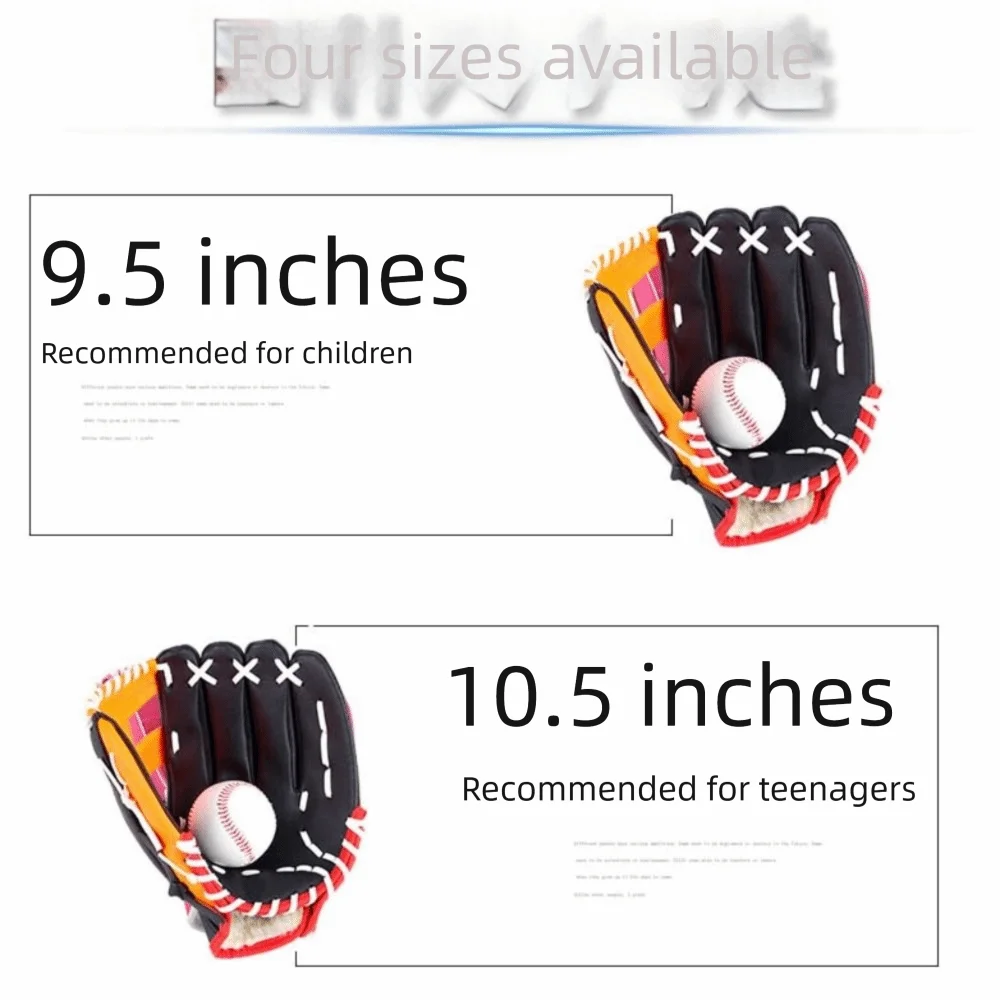 Anti-Slip Baseball Glove 10.5/11.5/12.5in PU Leather Softball Gloves Professional Comfortable Batting Gloves Training Practice view 5