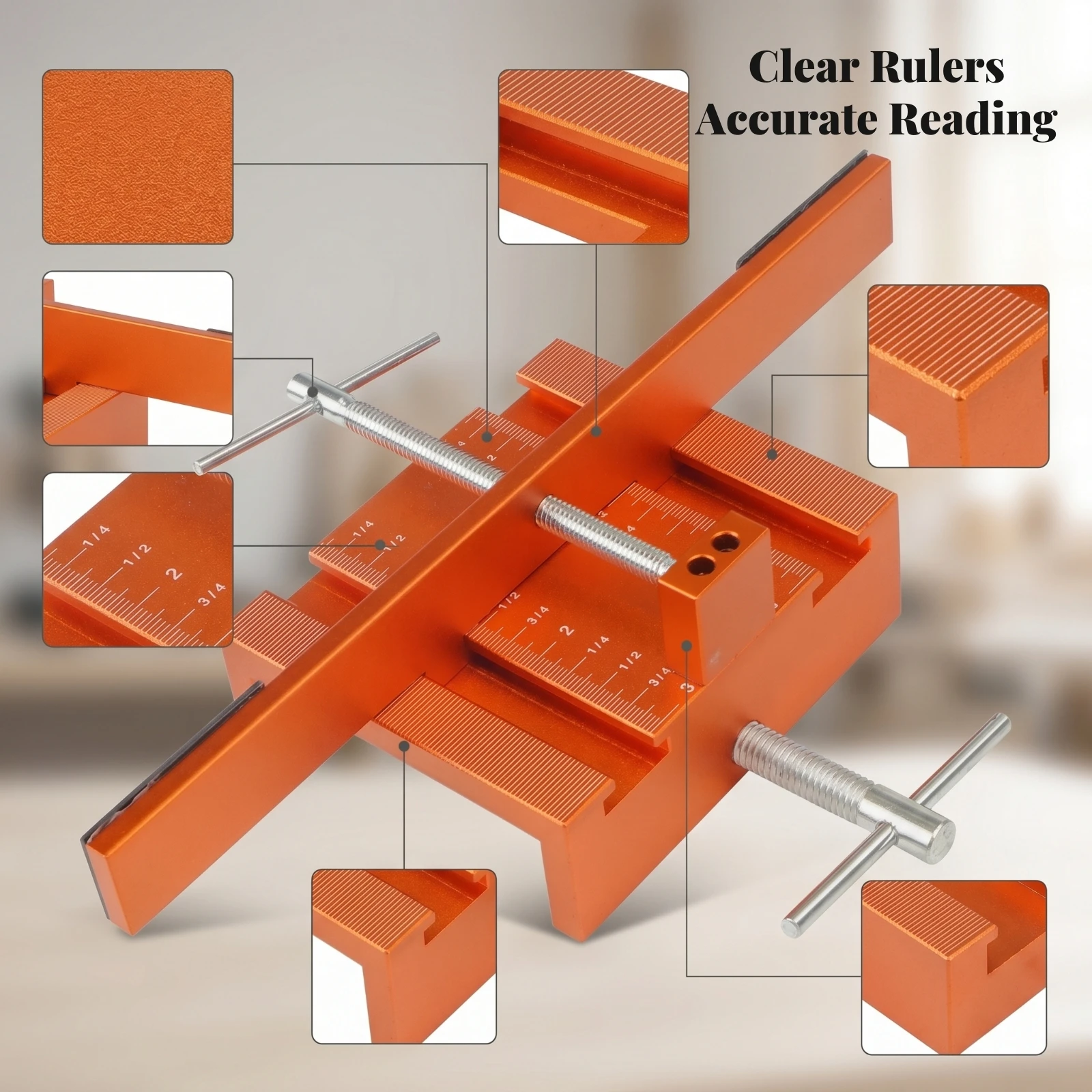 Cabinet Door Drilling Jig Adjustable Cabinet Door Alignment Jig Aluminum Alloy Threaded Rod
