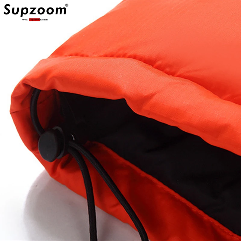 Supzoom 2022 nova chegada roupas de marca casual zíper superior moda masculina e feminina retalhos inverno casaco masculino quente para baixo jaqueta