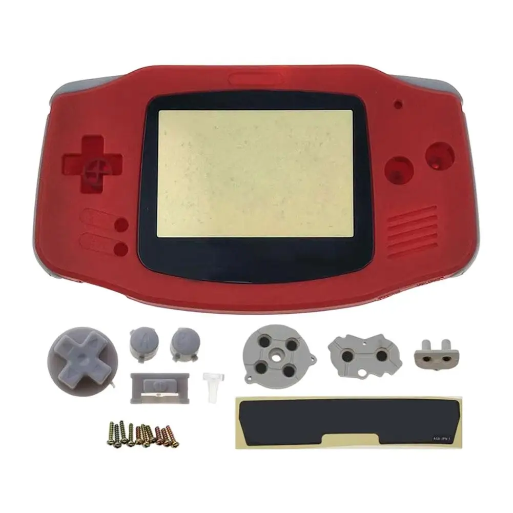 Klare Ersatzgehäuseabdeckung mit Tasten, maßgeschneidert für Game Boy GBA, Ersatzgehäuse-Kit, DIY-Gehäuse