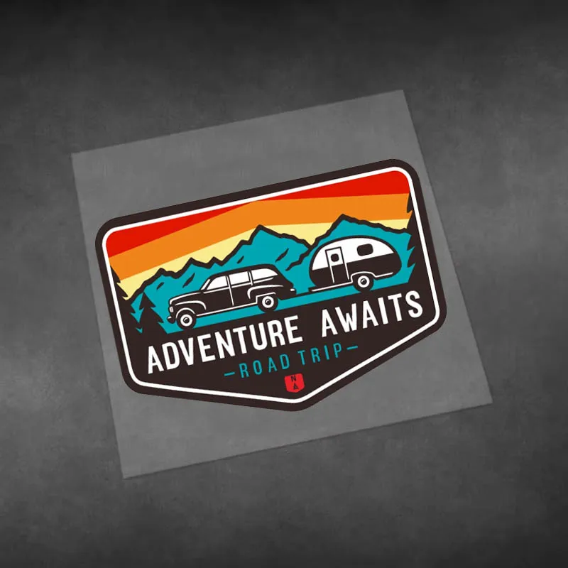 

Outdoor Adventure Travel Camping Stickers Car Window Bicycle Helmet Laptop Decoration Decals Waterproof Reflective Pegatinas