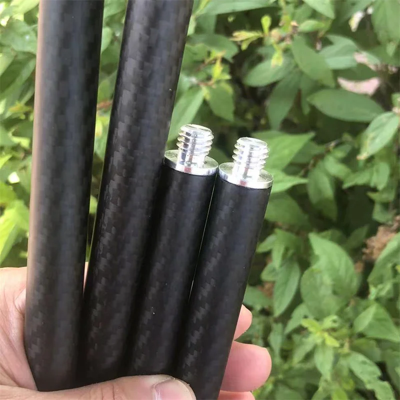 Black Matt High-strength Carbon Fiber Rod Diameter 16mm Screw M10 Length Can be Selected