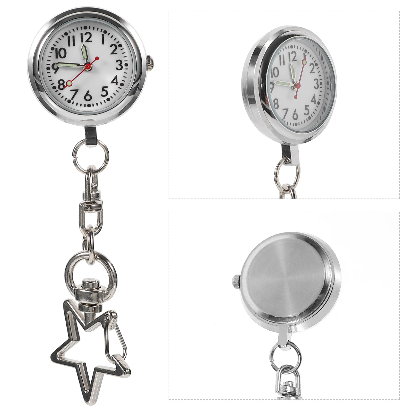 

Stainless Steel Pocket Watch For Nurses Doctors Clip On Nurse Fob Watch Lightweight Durable Women Medical Staff
