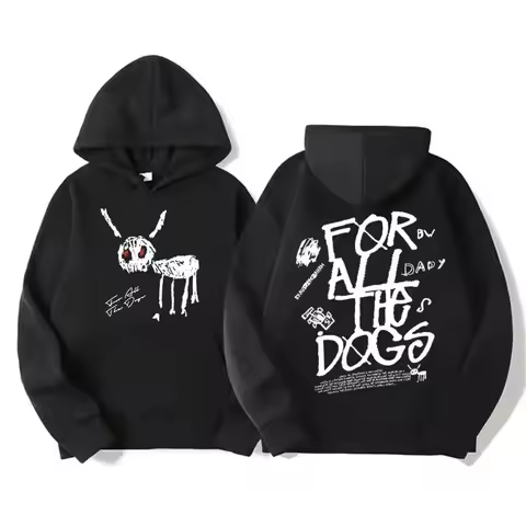Men's and Women's Fashion Hip Hop Hoodies, Sweatshirts, Hoodies, Rap Singer Drake's New Album "For All The Dogs" Printed