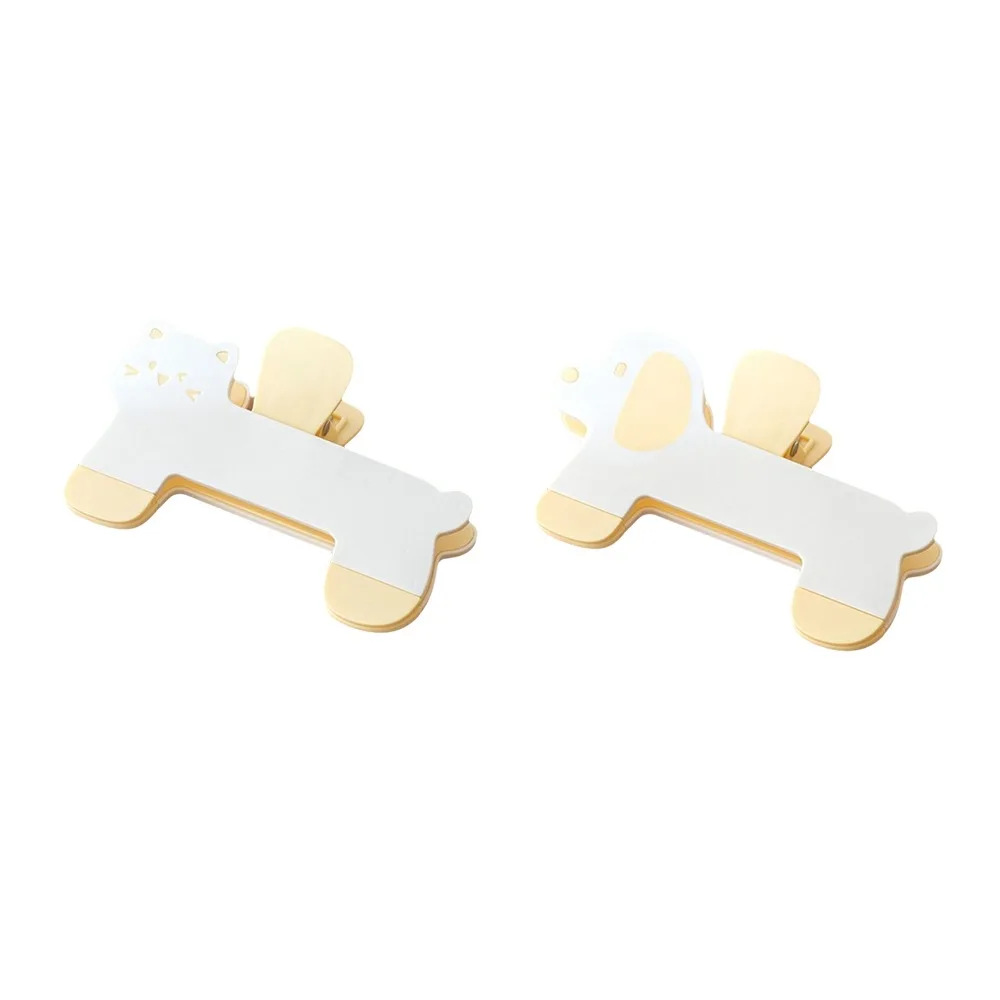 Adorable Plastic Reading Auxiliary Fixed Book Clip Dog Cute Kitten Bookmark Stereoscopic Creative Puppy Reading Clip Reading