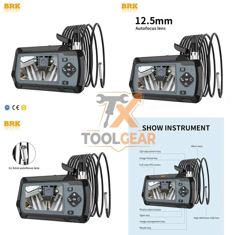 2026hotsale* Portable BRK10 5-Megapixel HD Industrial Auto Repair Pipeline Engine Inspection Equipment 12.5mm