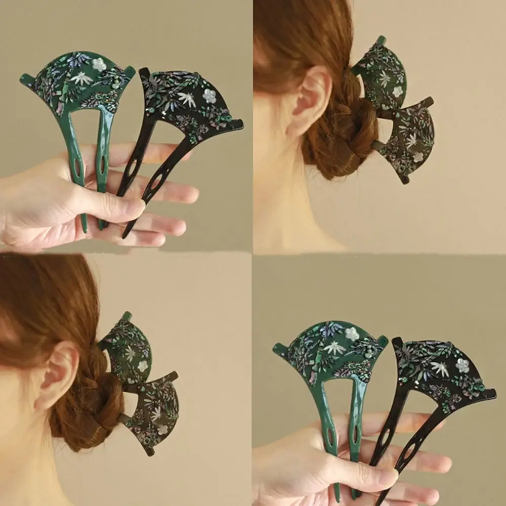 على شكل حرف U مروحة الشعر عصا النمط القديم فتاة إكسسوارات الشعر U شكل دبوس الشعر النمط الصيني شيونغسام عود الشعر