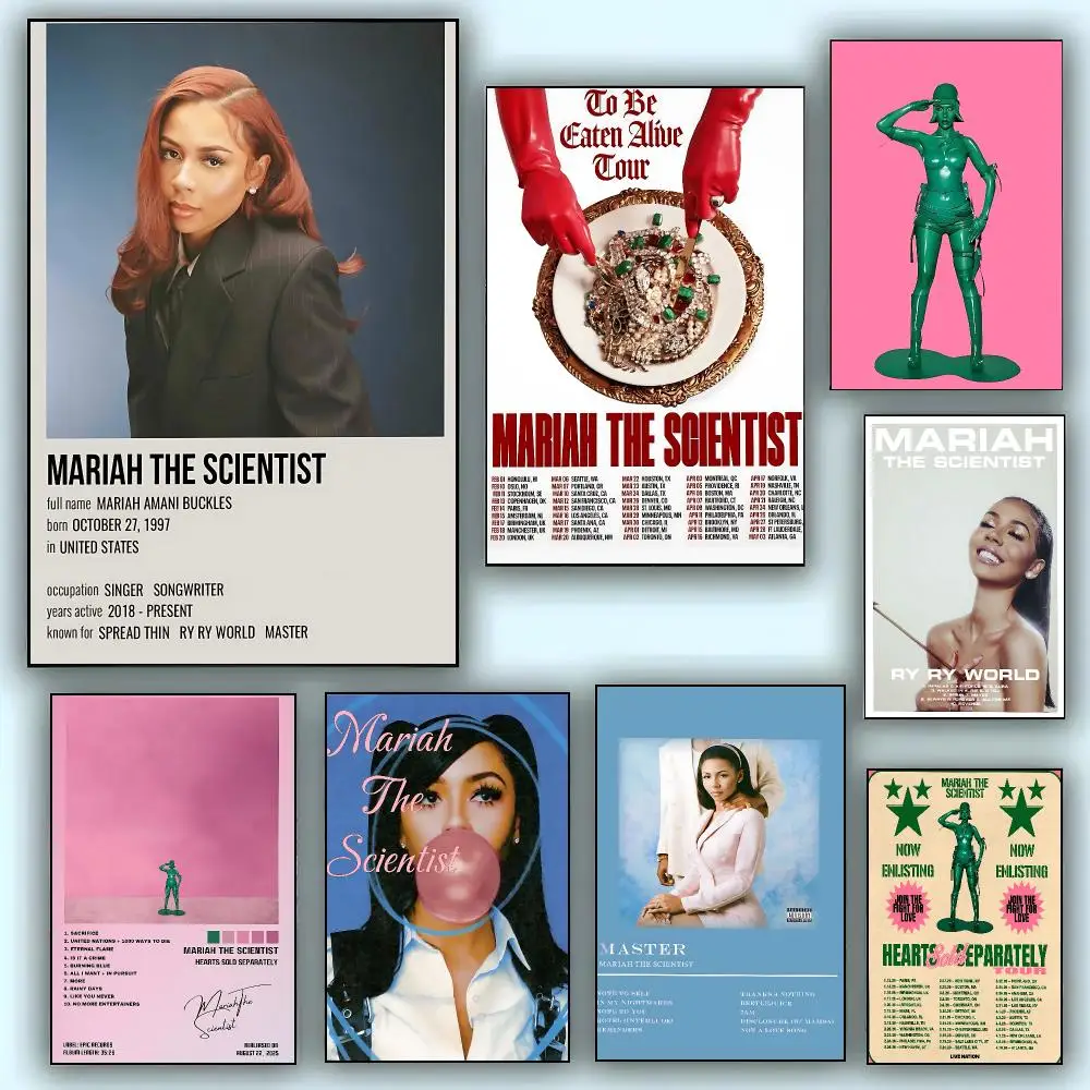 mariah the scientist Poster Modern Aesthetic Wall Art Print Minimalist Poster Bedroom Living Room Home Decor Gift