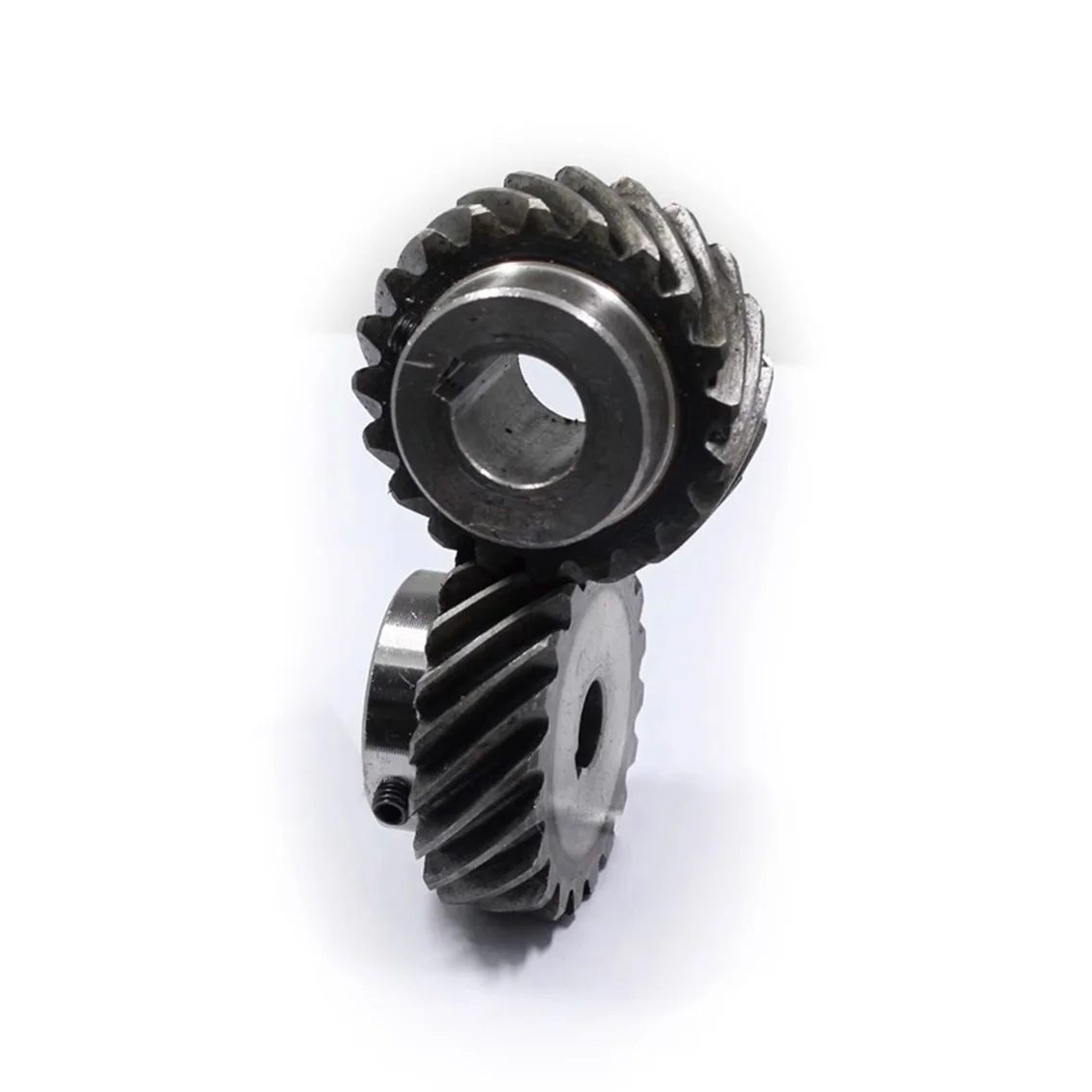 1Pcs 1M 45 Degree Left / Right Hand Helical Gear 13 15 18 20 25 30 40 50 Teeth 45# Steel Staggered Gear Bore 6-16mm Keyway 4/5mm