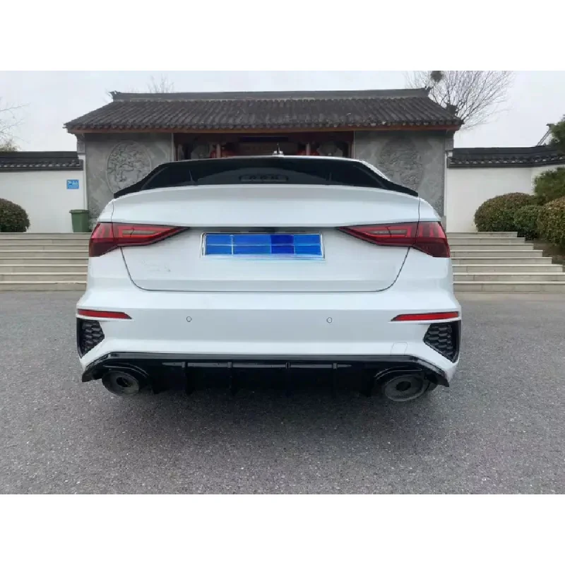 

High Quality A3 A3L S3 Sedan 8Y 2021-2024 MAXTON Style Rear Bumper Diffuser Lip Spoiler Sp Plate Body Kit Tuning Auto Parts
