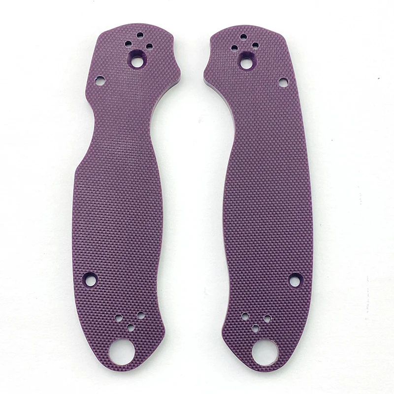 1 Pair 2 Colors G10 Material Folding Knife Handle Patches Scales for Spyderco C223 Paramilitary 3 Para3 PM3 DIY Make Accessories