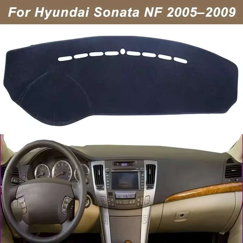 Dashboard Cover Dash Mat For Hyundai Sonata NF 2005-2009 Anti-Glare Non-Slip Sun Shade Interior Protector