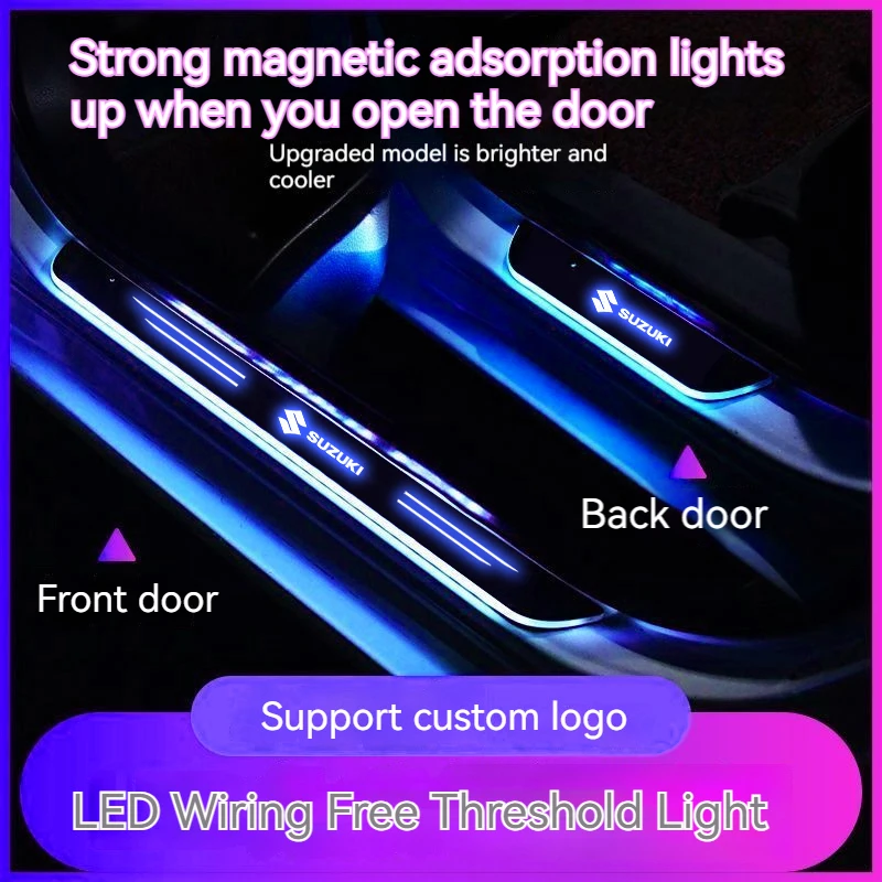 

For Suzuki Ignis Jimny SX4 S-Cross Swift Vitara Aito Baleno Celerio Ciaz Equator Ertiga Samurai Car LED Wireless Threshold Light