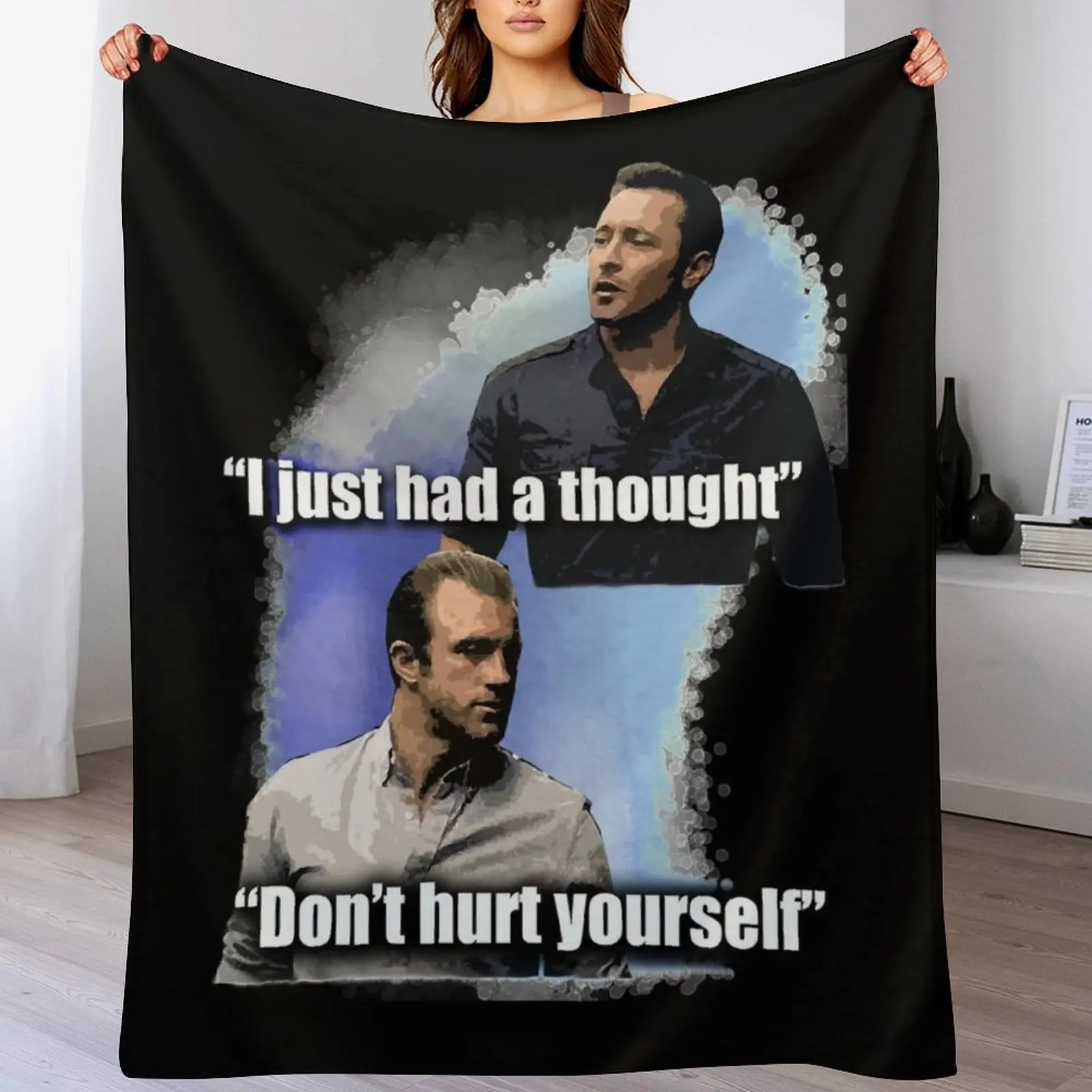 Funny Man Hawaii Five-0 Quote Graphic For Fans Throw Blanket