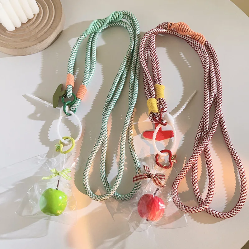 

Модный красный большой фруктовый шарм - через плечо/длинный шейный ремешок для телефона/цепочка для сумки, универсальная защита от кражи/защиты от ударов