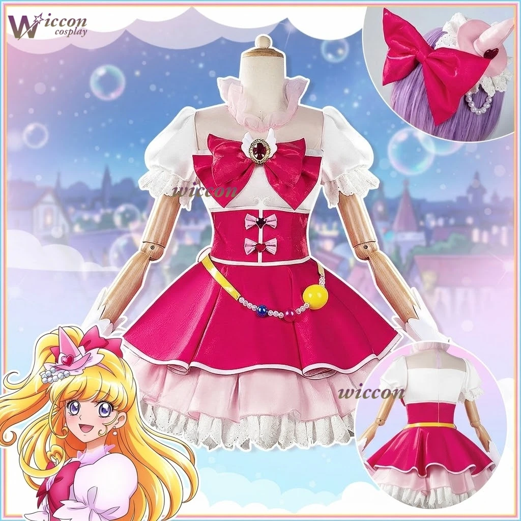 Costume de Cosplay Cure Miracle Asahina Mirai, robe Lolita rose kawaii, pour fête d'halloween, jeu, Anime Comic Con, vêtements Cos