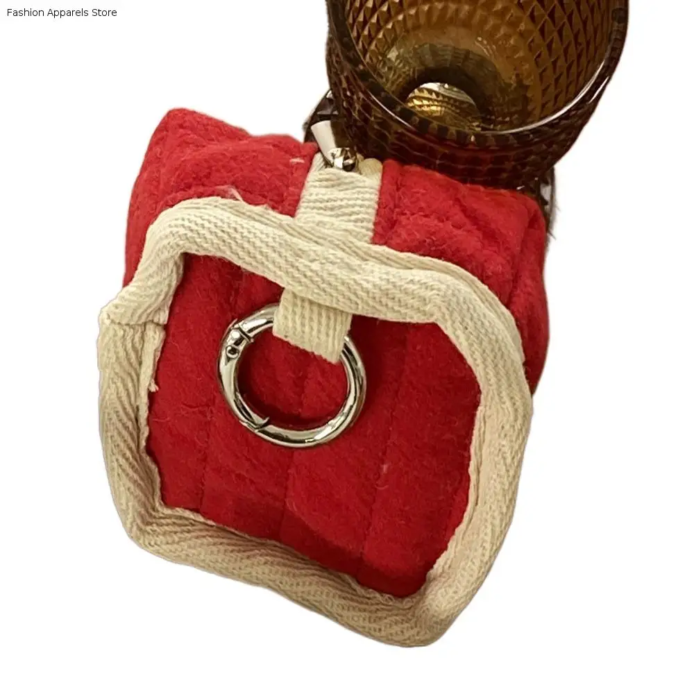 

Lightweight Portable Nylon Coin Purse Korean Style Embroidery Cute Earphone Bag Zipper Multifunctional Mini Storage Bag Travel