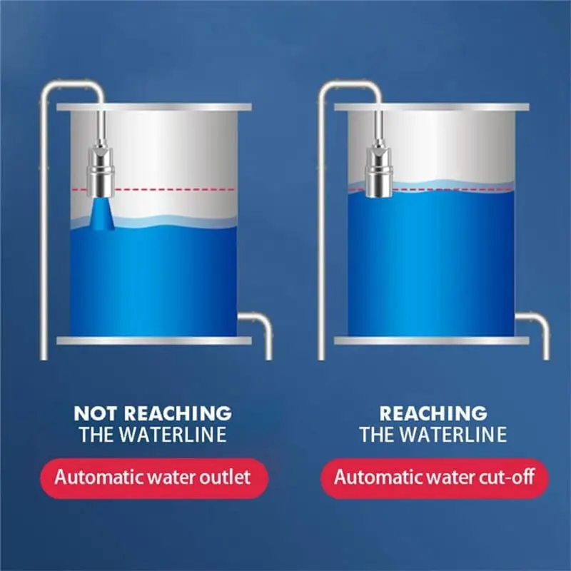 A98E-2 Piece Stainless Steel Fully Automatic Water Level Control Float Valve Auto Shut Off Mini Float Valve 1/2In Upper Water