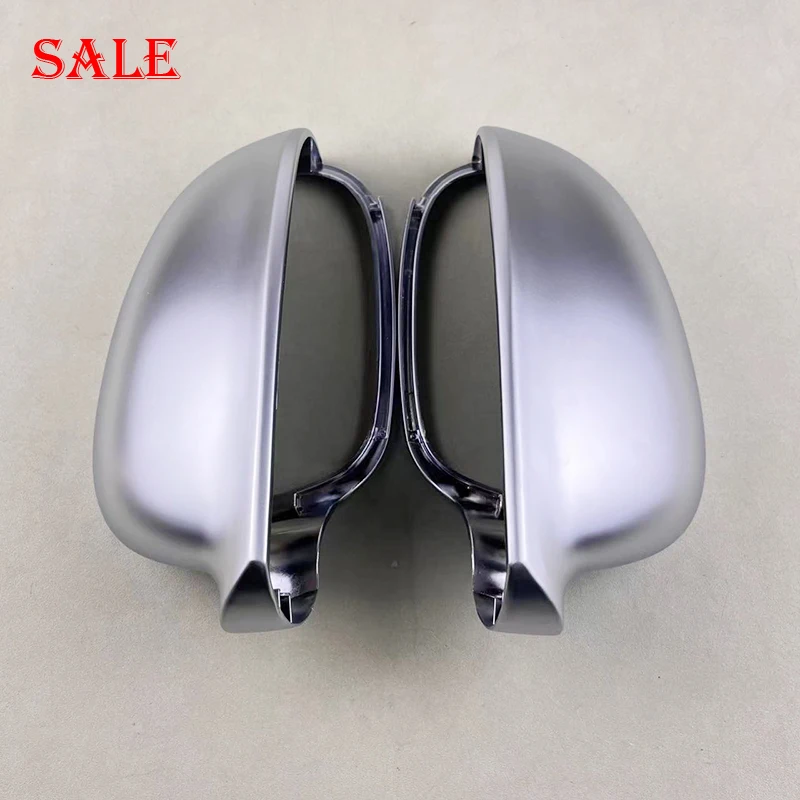 Car Mirror Cover Casing Cap Fit For 2006-2010 VW Jetta MK5 Passat B6 Golf 5 Matt Silver Covers