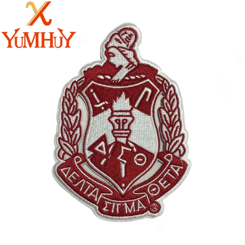 Delte Sigma Theta Sorority Iron-On Patches,Factory Direct Embroidery Patches, Inc.Since 1913, 3-5