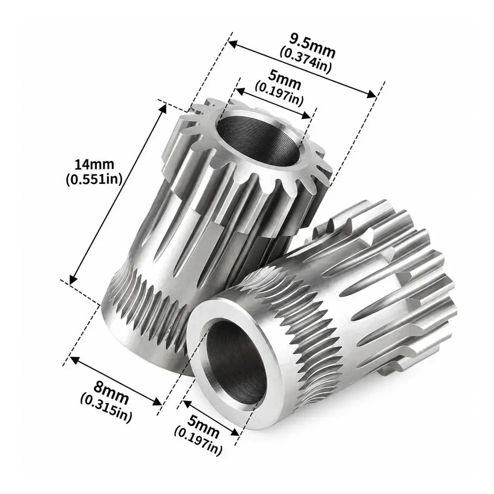 Dual Drive Extruder Gear Replacement Extrusion Wheels for Ender 3 V2,Ender 3 Pro,Ender 3
