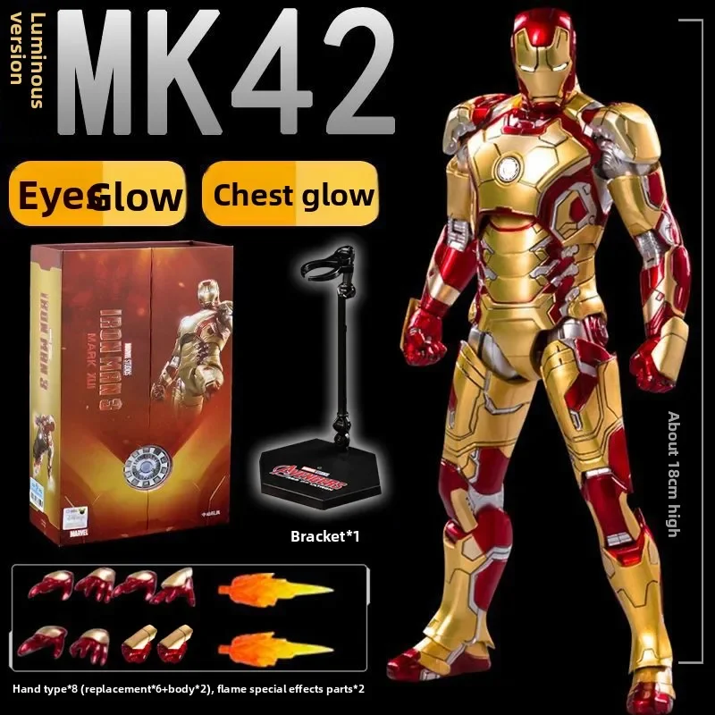 

Original Genuine Product 18cm Captain America Hands-on Toy Avengers Spider-Man and Iron Man Children's Model Mk Series Toy Gift