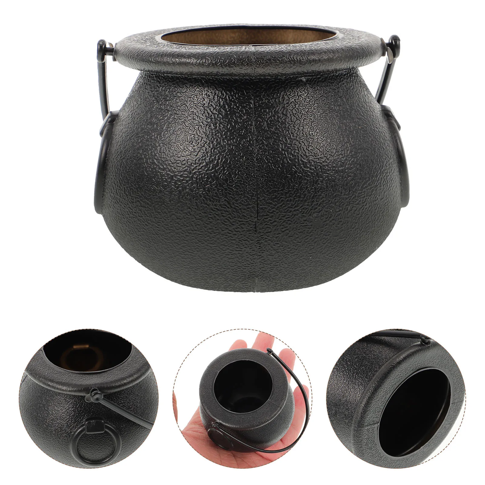 

Ciieeo 8 Pcs Mini Cauldron Candy Jar Halloween Treat Bowl Black Vintage Sweet Container Party Favor Decor Toy