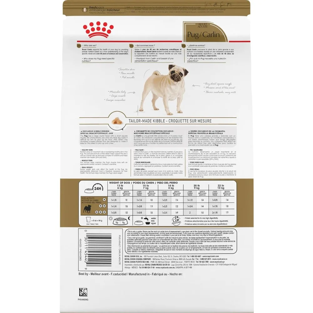 Pug Adult Breed Specific Dry Dog Food, 10 lb bag