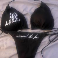 2000s Sexy Y2k Gothic Punk Bodycon Backless Sleeveless Hot Emo Girls Crop Top Summer Bra Push Up Bikini Set Beach Camisole Party
