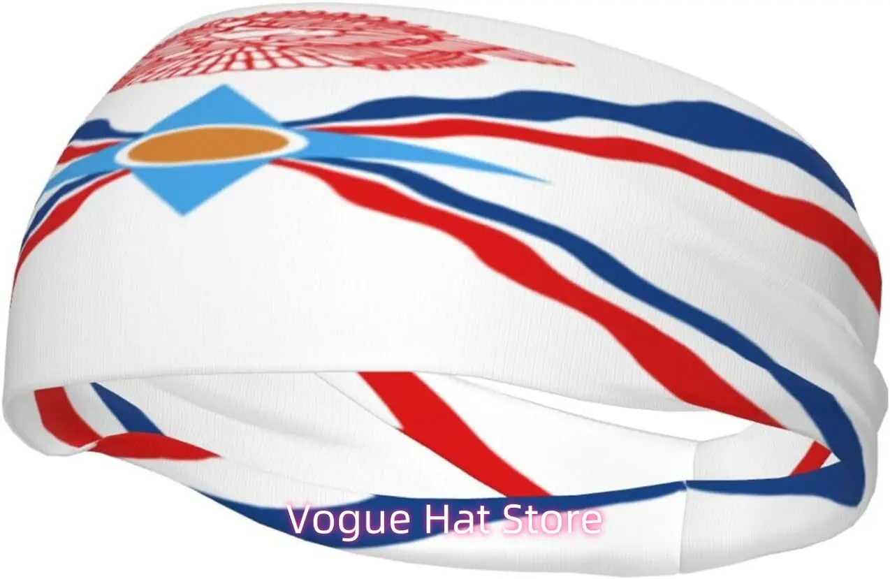 

Flag of The Assyrians Headbands for Women Men Non Slip Headband,Soft Elastic Sports Hair Bands for Women's Hair, Basketball Yoga